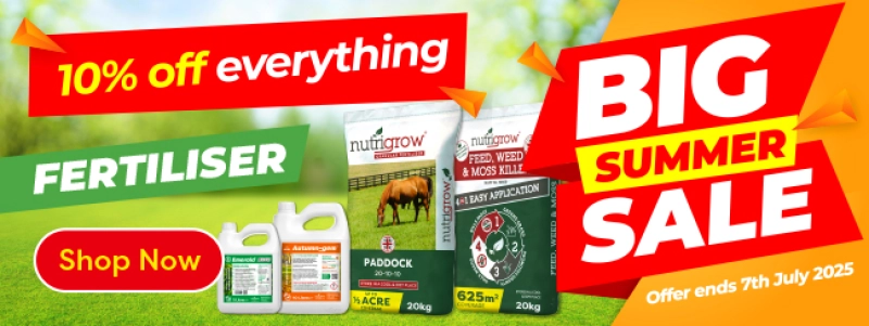 10 percent off fertiliser