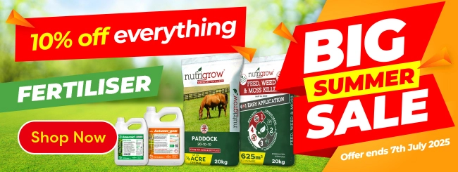 10 percent off fertiliser