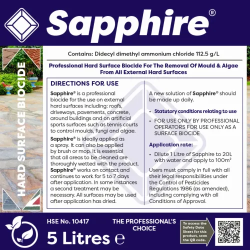 Sapphire Hard Surface Cleaner 5L Label