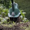 Webb 20V 20cm cordless tiller in situ close up