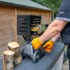 Handy 4 Ton Electric Log Splitter-man using log splitter